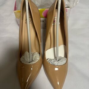 Delicious Nude Patent high Heels size 9
